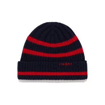 MARNI Logo-embroidered Virgin-wool Beanie