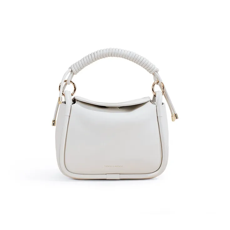 TOMATO&POTATO Cow Leather Shoulder Bag Women's Black-6