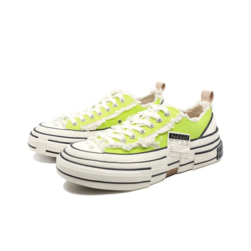 VESSEL Big Green G.O.P. Lows Non slip Lightweight Low Top Skateboard Shoes Unisex Neon Green-2