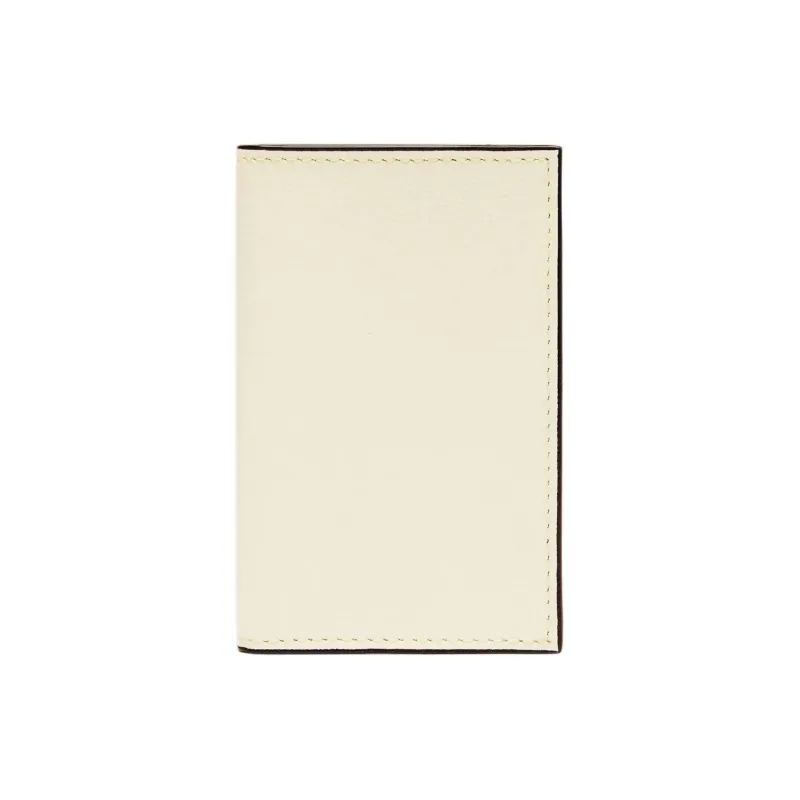 Valextra Calfskin Card Holder Women's White Parchment-0