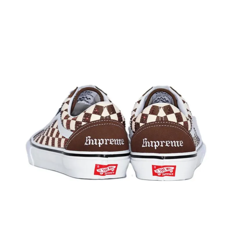 Vans Old Skool X Supreme X Swarovski 'Brown'-3