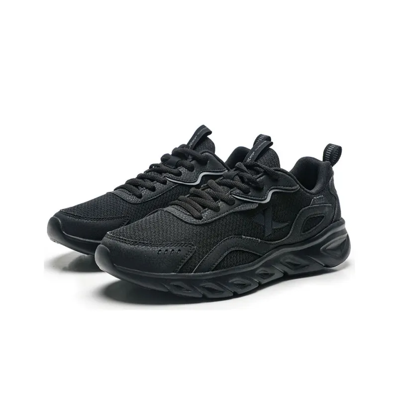 XTEP Slip Resistant Breathable Low Top Running Shoes Men's Black/Charcoal Gray-2