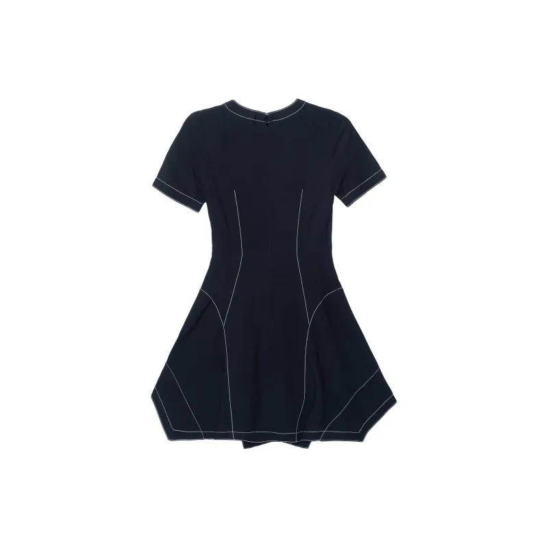Stella McCartney FW23 Short Sleeved Dresses Women's Marine Blue-1