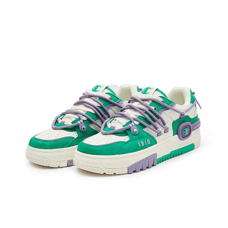 Champion Bumper V1 Headphone Trainer Low Top Skateboard Shoes Women's Green-2