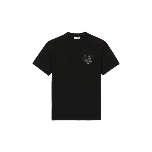 Sandro Year Of The Dragon Capsule Series Polo Shirts Unisex Black