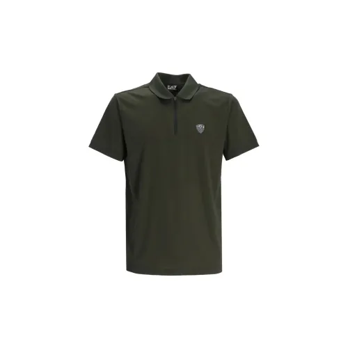 EMPORIO ARMANI Polo Shirts Men Olive Green