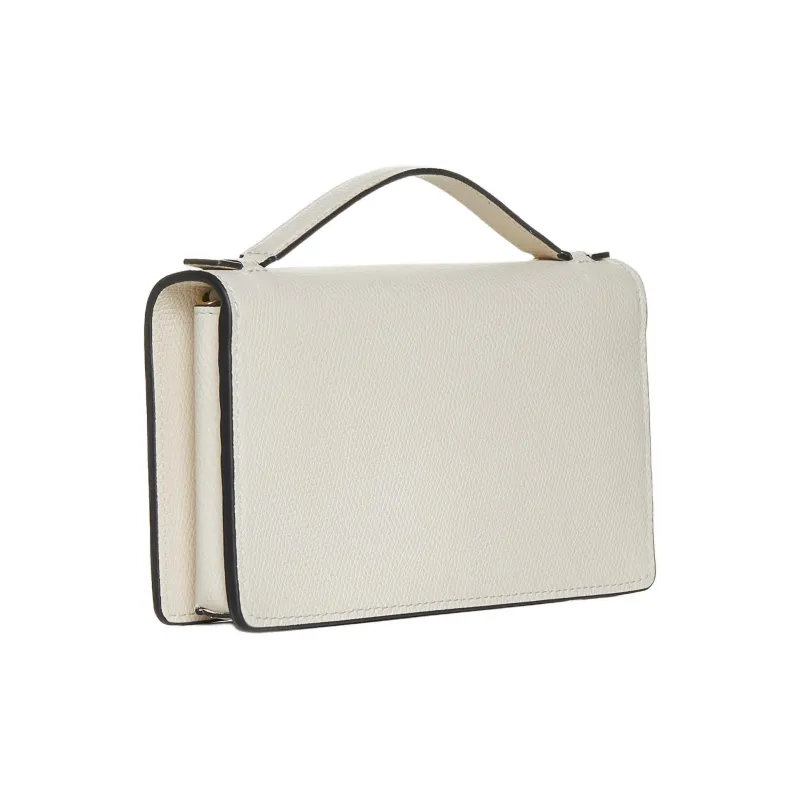Valentino GARAVANIVlogo Calfskin Handbag Shoulder Bag Crossbody Bag Wallets Women's Light Ivory-2