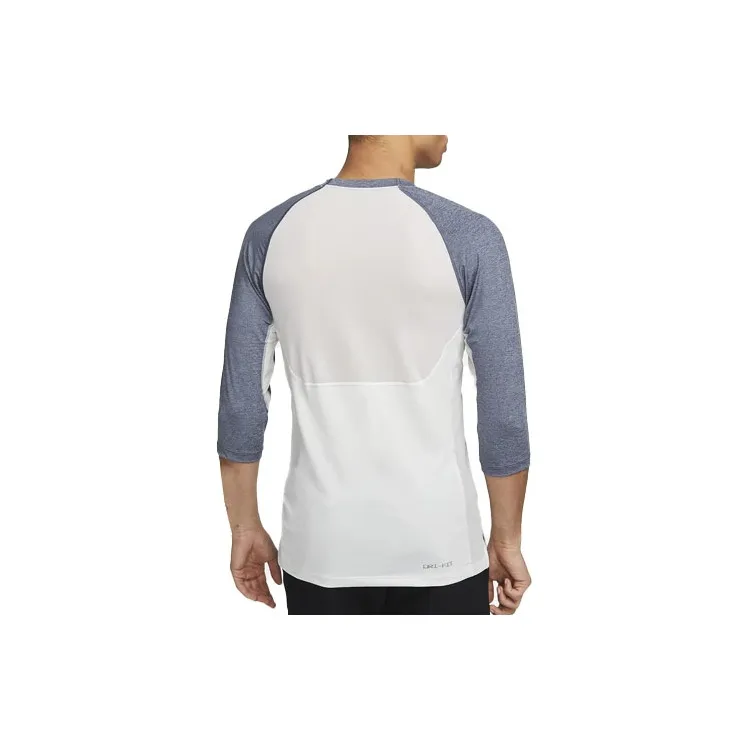 Nike 3/4-Length Sleeve Baseball Top T-Shirt Men's White-1