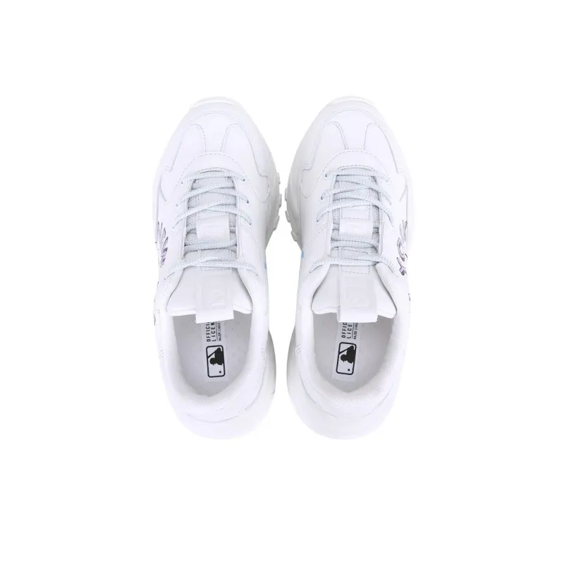 MLB Big Ball Chunky Chunky Sneakers Unisex Low Top White Purple-2