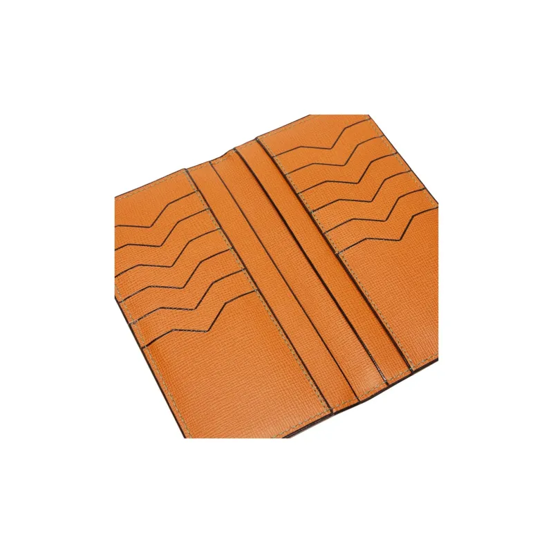 Valextra Calfskin Wallet Women's Havana Brown-2