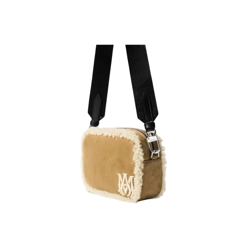 AMIRI Sheared Wool Camera Bags Crossbody Bag Shoulder Bag Unisex Natural-1