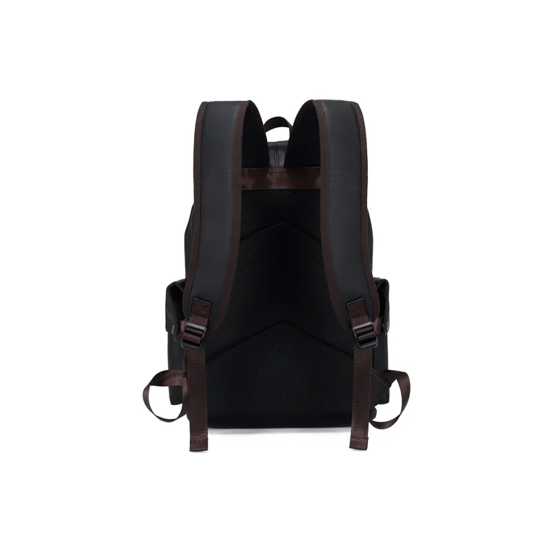 Slazenger PVC Soft Leather Backpack Unisex Cool Black-4