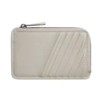 ZARA Polyurethane Coin Purse Card Holder Men's Gray