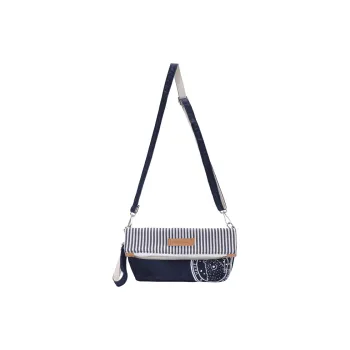 Hello Marche Fabric Canvas Bag, Shoulder Bag Unisex Stripes