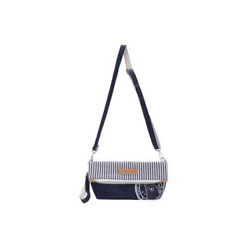Hello Marche Fabric Canvas Bag, Shoulder Bag Unisex Stripes