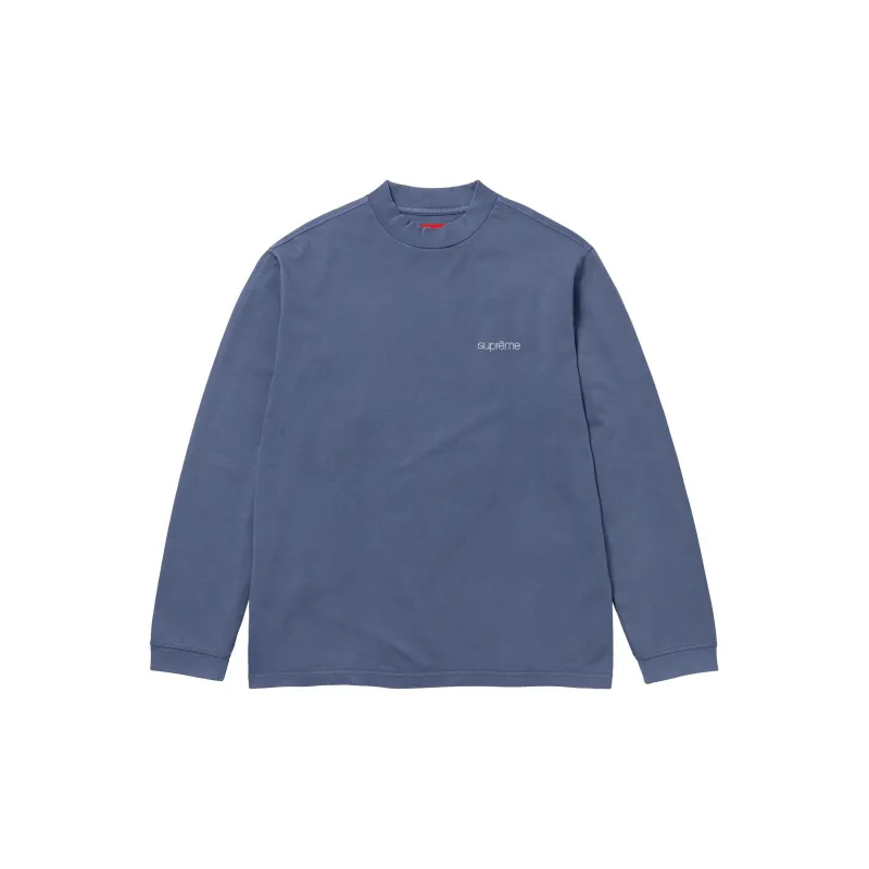 Supreme Mock Neck L/S Top FW23 Marine Blue/Navy L - POIZON