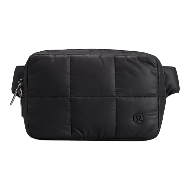Lululemon Quilted Nylon Sling Bags One Shoulder Crossbody Fanny Pack Women's Black-0