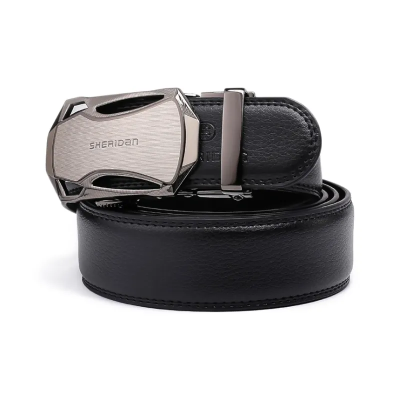 SHERIDan Business Casual Automatic Buckle Leather Belts Men's Width 3.4cm-2