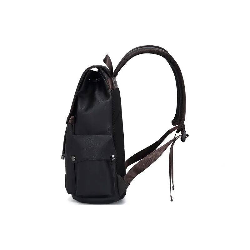 Slazenger PVC Soft Leather Backpack Unisex Cool Black-3