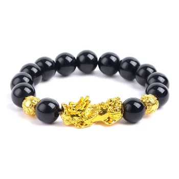 Zhen Hu Pavilion Obsidian Jade Bracelets Unisex