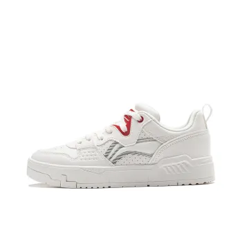LiNing Common 80s Lightweight And Wear resistant Skateboard Shoes Men's White