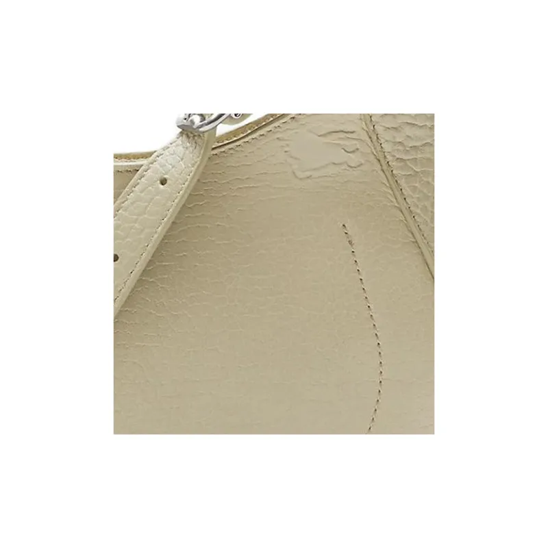Burberry Textured Calfskin Handbag Shoulder Bag Women's Hunter Beige-4