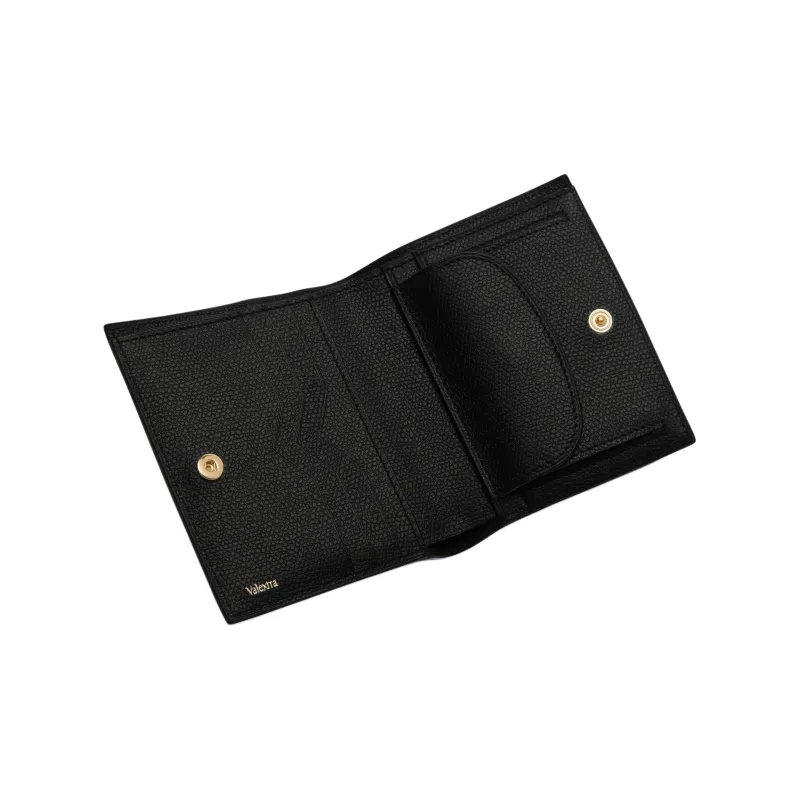 Valextra Millepunte Calfskin Wallet Women's Black-2