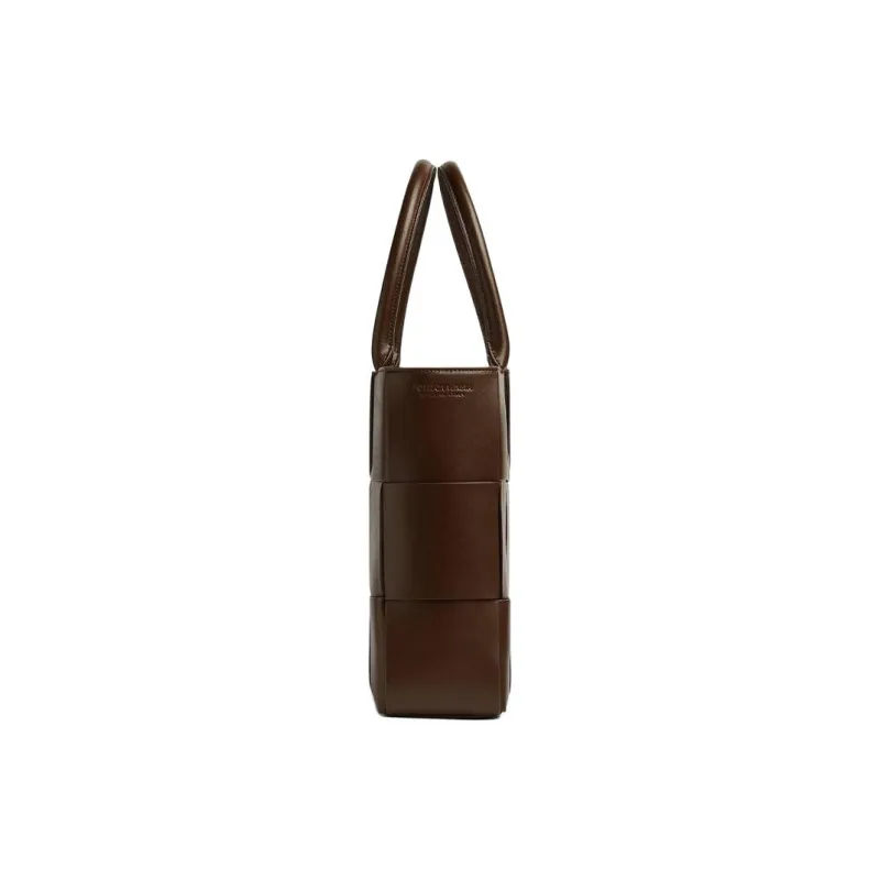 Bottega Veneta Intreccio Woven Calfskin Tote Bag Shopping Bag Handbag Men's Brown-1