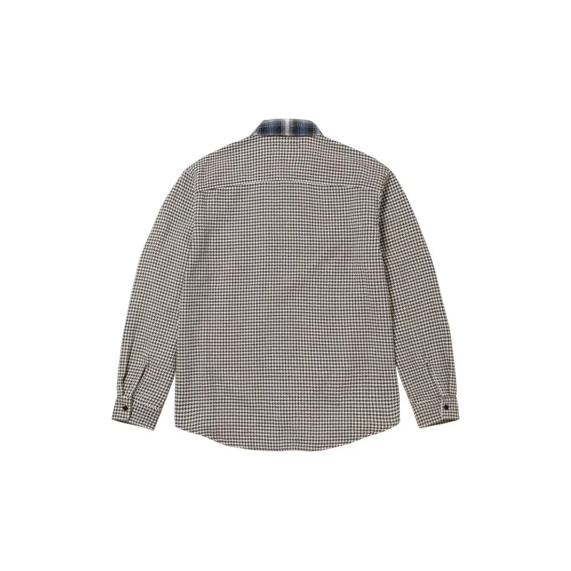 Supreme Houndstooth Plaid Flannel Shirt-1