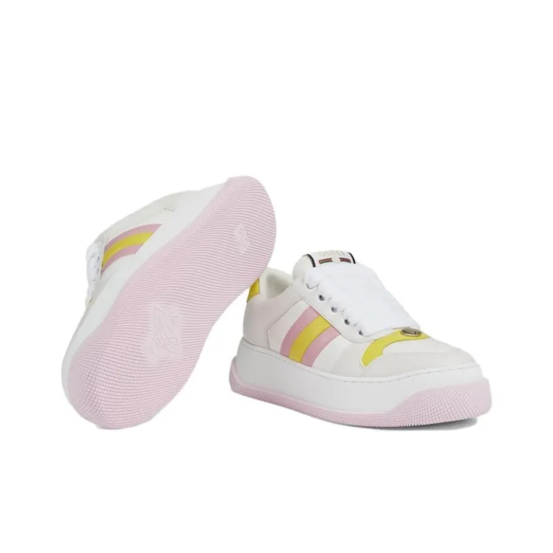 GUCCI Screener Dusty Shoes Low Top Skateboard Shoes Women's Pink-4