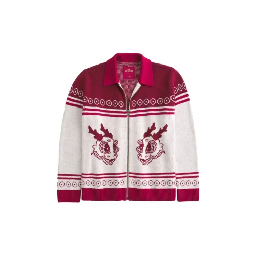 Hollister Year Of The Dragon CNY Series Knitwear Unisex Red