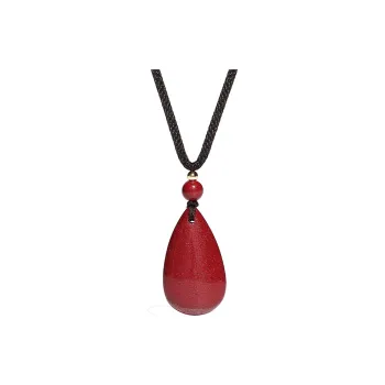 Baozhi Reconstructed Cinnabar Jade Pendants Unisex
