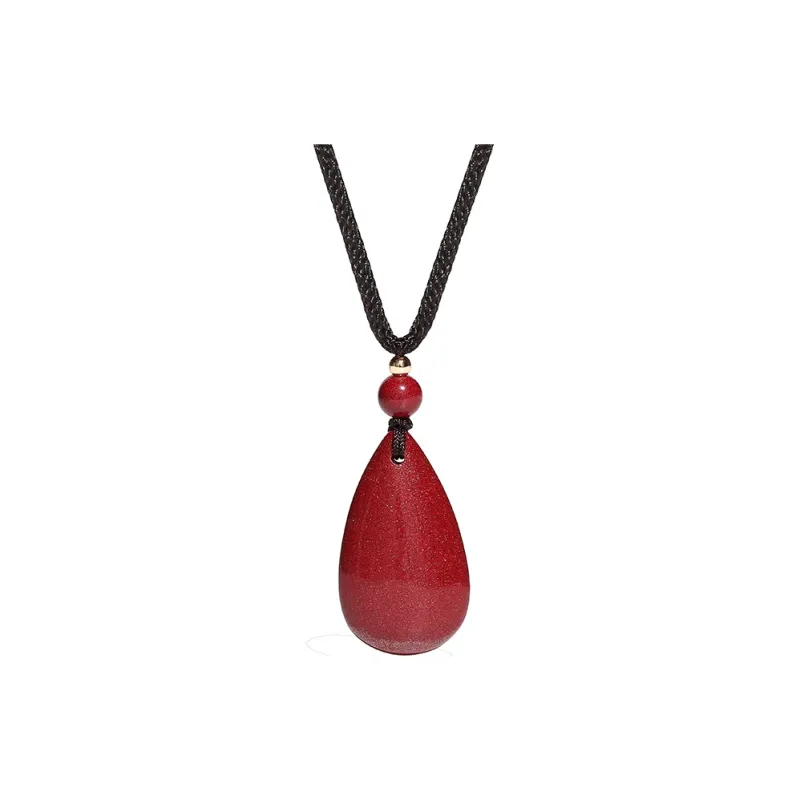 Baozhi Reconstructed Cinnabar Jade Pendants Unisex-0