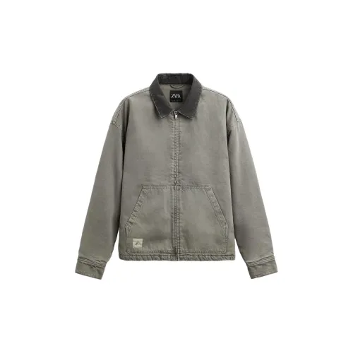 ZARA Jackets Men Gray