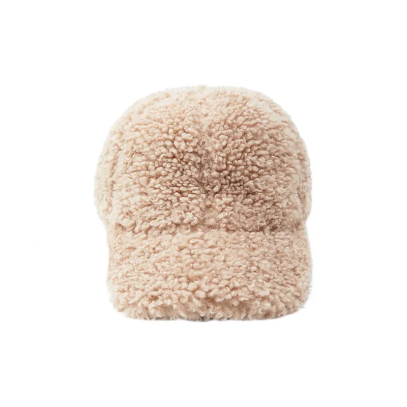 ZARA Polyester Baseball Caps Unisex Beige-0