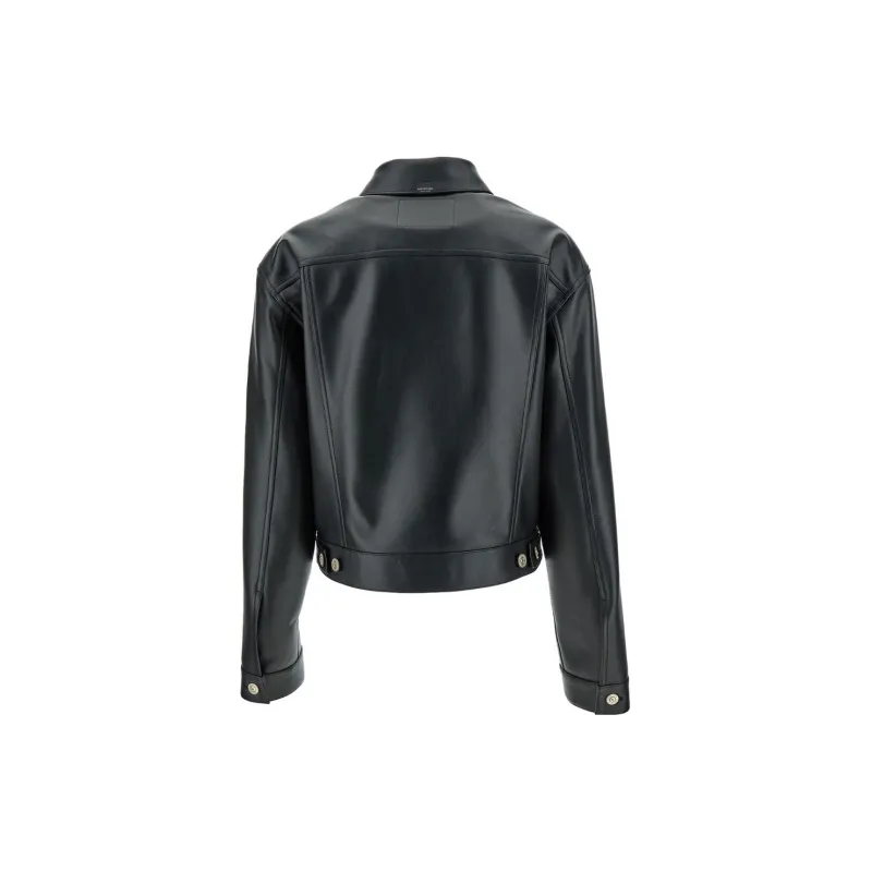 Balenciaga Single breasted Leather Jacket-1