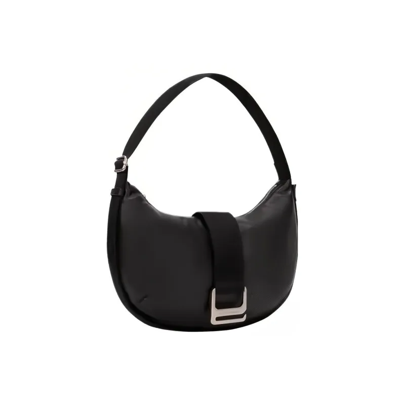 CALVIN KLEIN Synthetic Material Dumpling Bag, Crescent Bag, Shoulder Bag Regular Women's Space Black-1