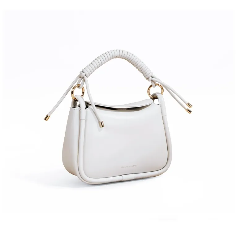 TOMATO&POTATO Cow Leather Shoulder Bag Women's Black-7