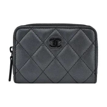 CHANEL Classic Zipped Coin Purse Black AP0216