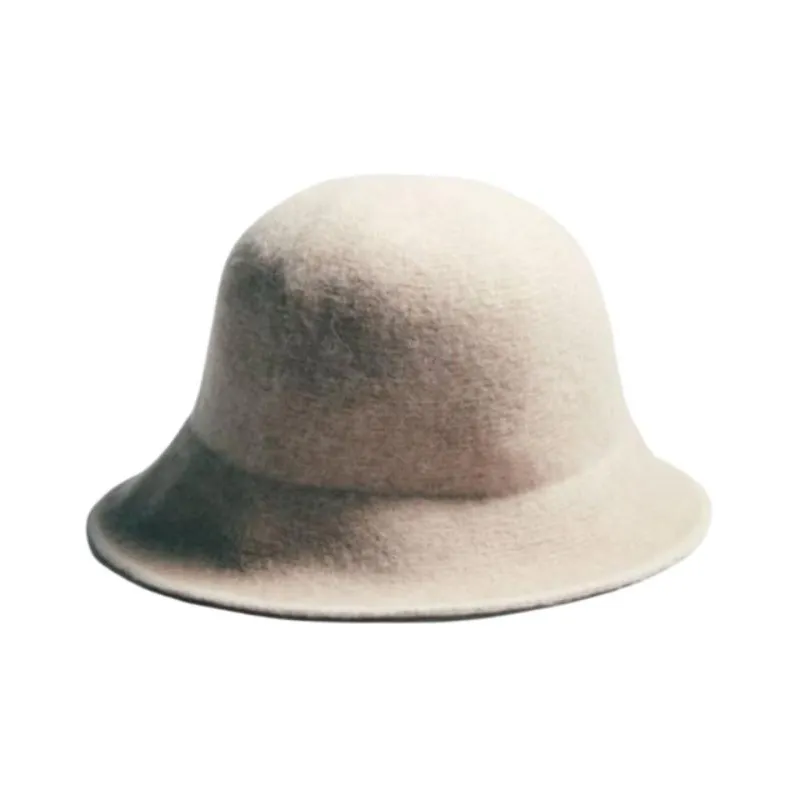 ZARA Wool Polyester Polyamide Bucket Hats Unisex Tan-1