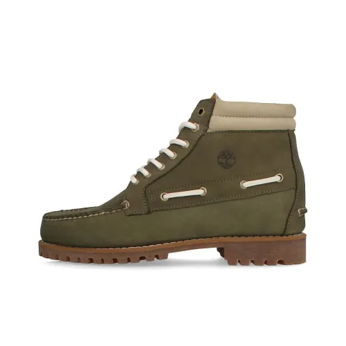 Timberland AUTHENTICS Collection Anti Slip Wear Resistant Mid Top Outdoor Shoes Men's Cyan