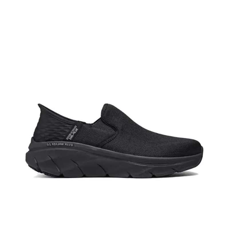 Skechers D'lux Walker Hands Free Slip Ins Lightweight Low Top Casual Shoes Men's All Black-1