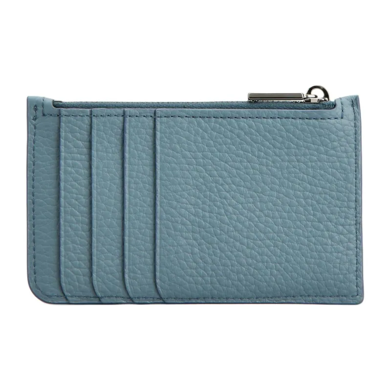 TOD'S Timeless Calfskin Card Holder Men's Light Blue-2
