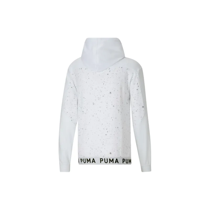 PUMA Printed Men's Training Hoodie Sweatshirt Men's White-1