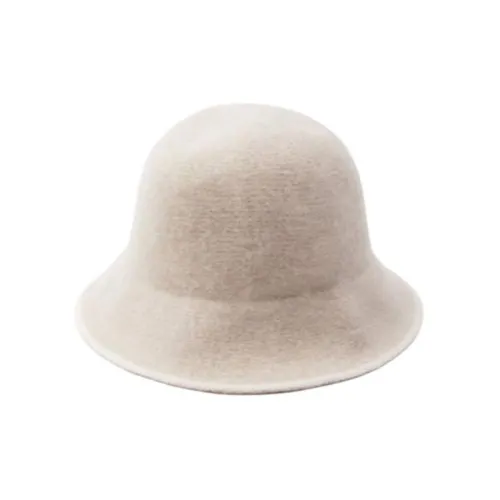 ZARA Wool Polyester Polyamide Bucket Hats Unisex Tan