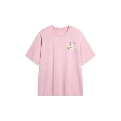 LINING Herbal Tea T-Shirts Unisex Sheer Pink