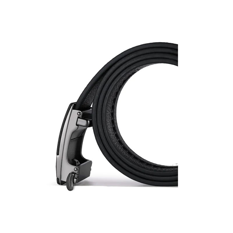 AUGTARLION Genuine Leather Business Fashion For Young Men Leather Belts Men's Black 3.5cm-1