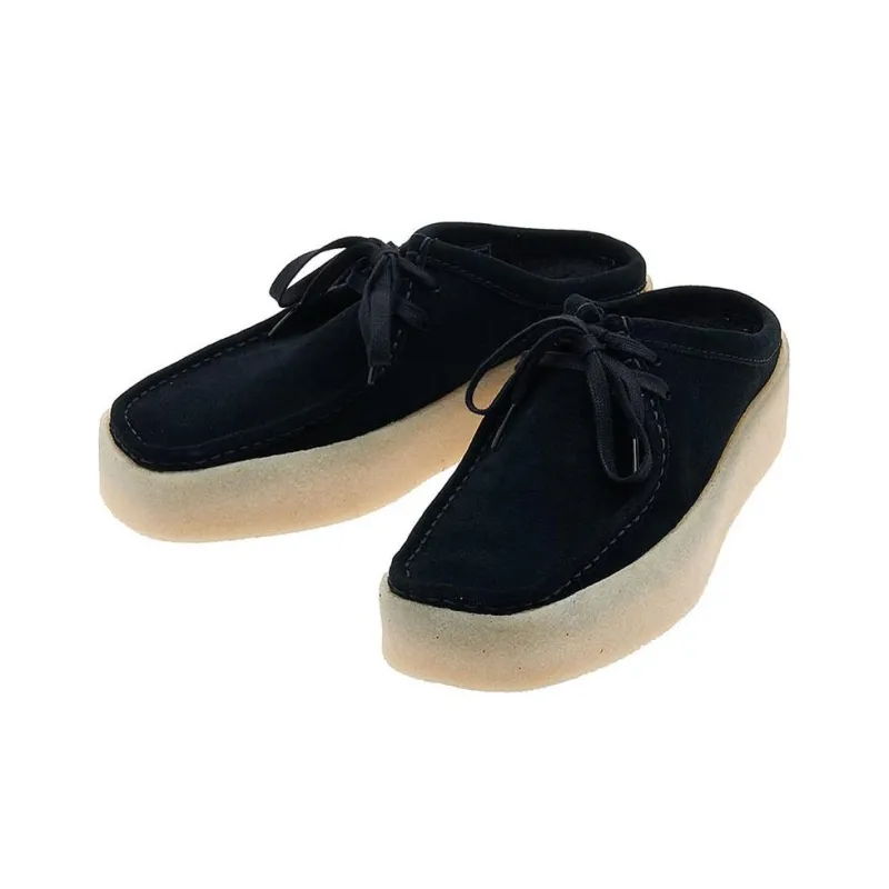 Clarks Originals Wallabee Cup Lo Black Warmlined Suede-1