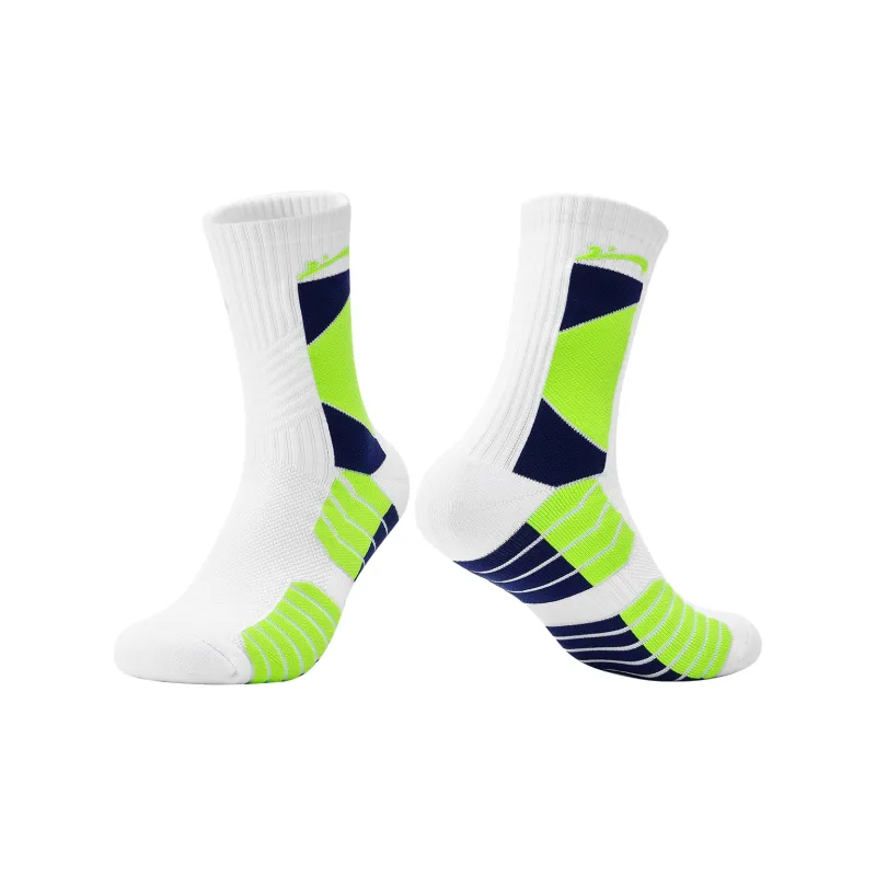 K bird Basketball Socks Unisex Green-2