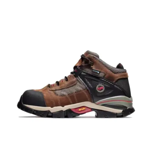 Timberland Pro Cushioning, Wear Resistant Low Top Outdoor Shoes Men's Brown Black